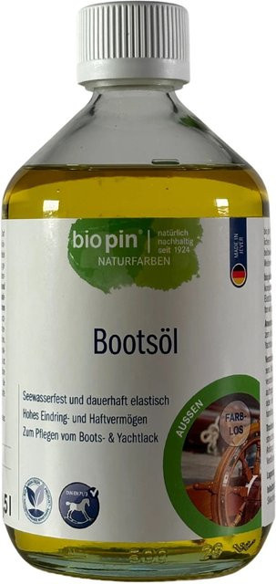 Biopin Bootsöl Farblos Glänzend Wasserabweisend 0,5 l - Bild 1