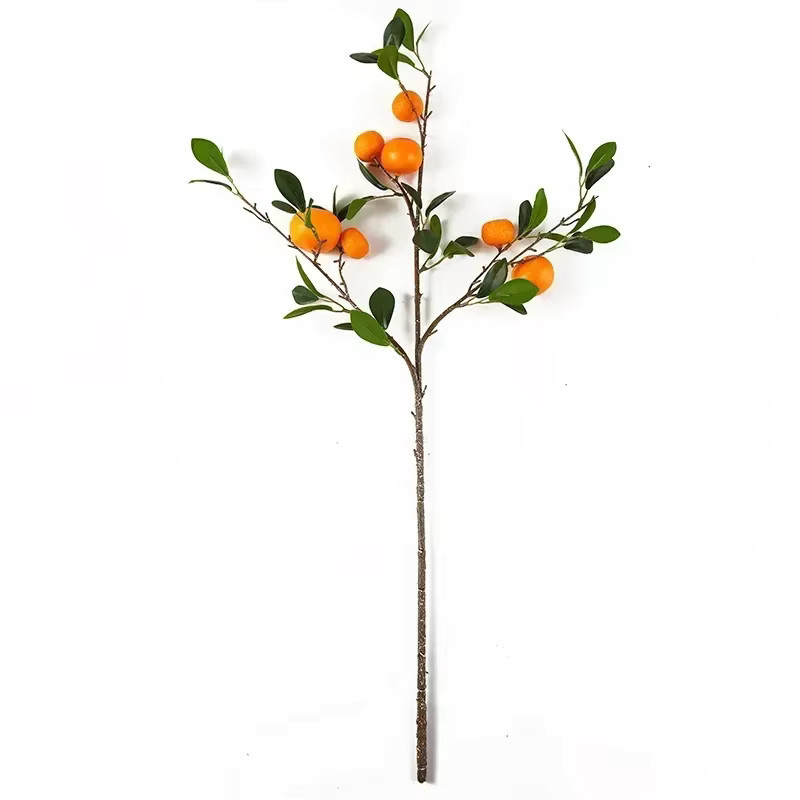 Künstliche Orangen als Dekoration für dein Zuhause, orangefarbenes Blumenarrangement aus Kunststoff für moderne Tischdekorationen und herbstliche Fotorequisiten - Bild 2