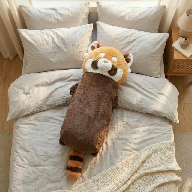 Linyi toy Waschbär Plüschtier, Roter Panda, Stofftier Kissen - Bild 1