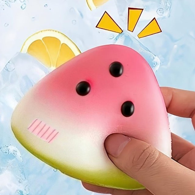 BC Pet Supplies Wassermelonen-Quetschspielzeug, weiche Textur - Bild 1