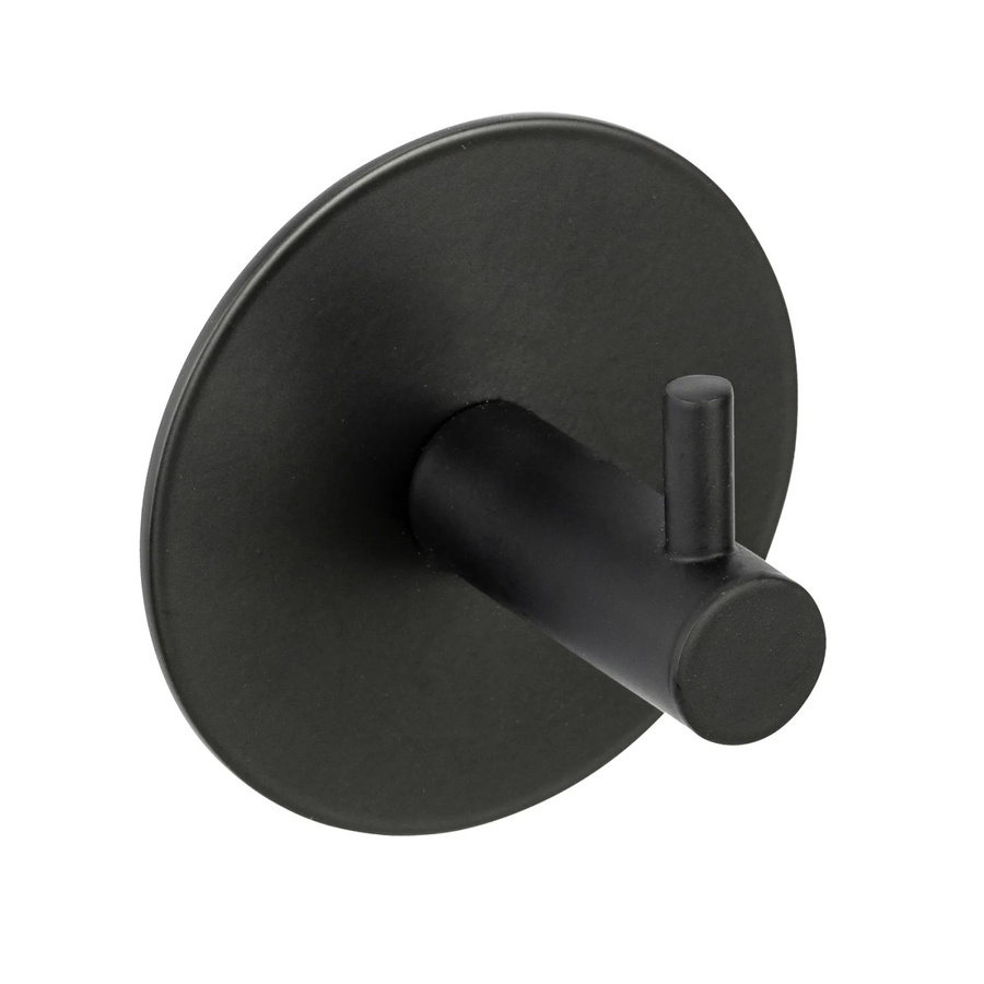 Schöner Wohnen Wandhaken Uno Meleto Schwarz aus Edelstahl zum Kleben oder Bohren B/T/H: 7,0 x 21,5 x 7,0 cm - Bild 2