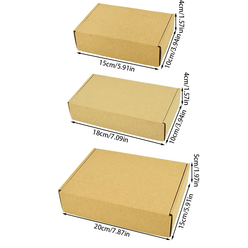 5er Set YONGSNOW Kraftpapier-Geschenkboxen in Braun für Süßigkeiten und Hochzeitsgastgeschenke - Bild 2