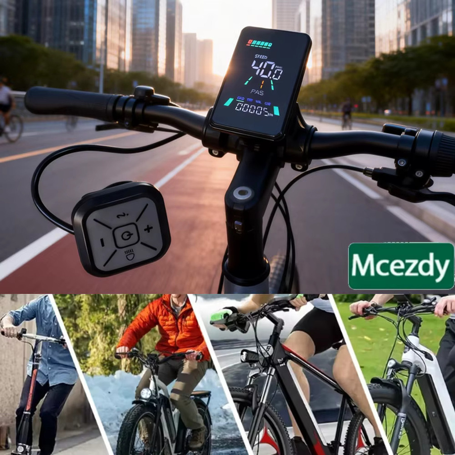 Mcezdy L5 LCD Display Meter Dashboard für elektrische Fahrräder und Roller, Schwarz - Bild 3