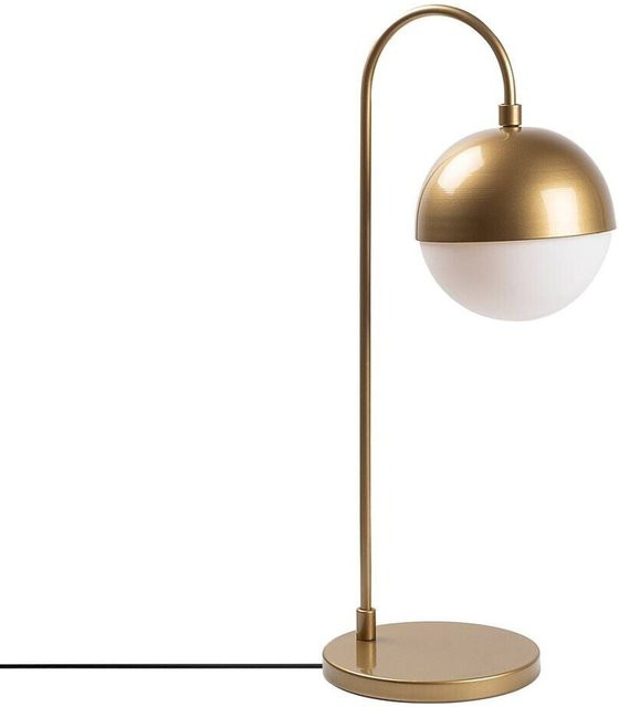 Opviq Tischleuchte aus Metall und Glas in Gold, B/T/H: 25 x 18 x 53 cm, E14 Fassung - Bild 1