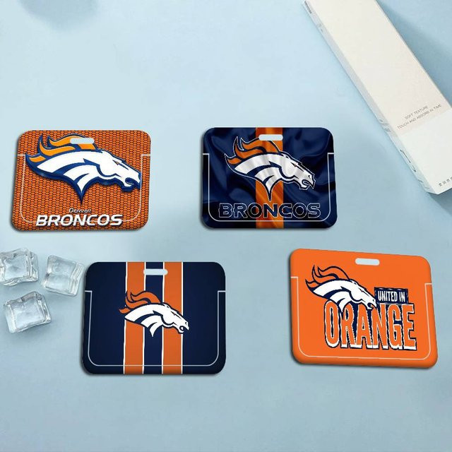 D-Denver Broncos Arbeitsausweishalter mit langem Schlüsselband und Namensschildhülle aus Kunststoff - Bild 1