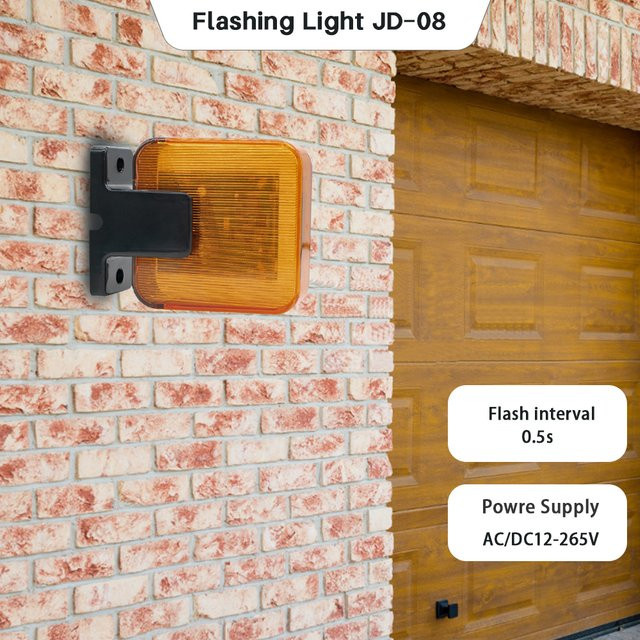 Scimagic Notfall-Warnleuchte LED Signalleuchte zur Wandmontage in Gelb und Schwarz für Outdoor und Garten - Bild 1