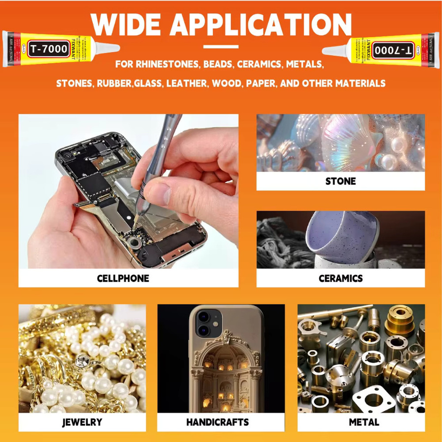 FIXWANT T-7000 Klebstoff Schwarz für die Reparatur von Elektronikkomponenten wie Telefon, Tablet und LCD-Rahmen - Bild 1