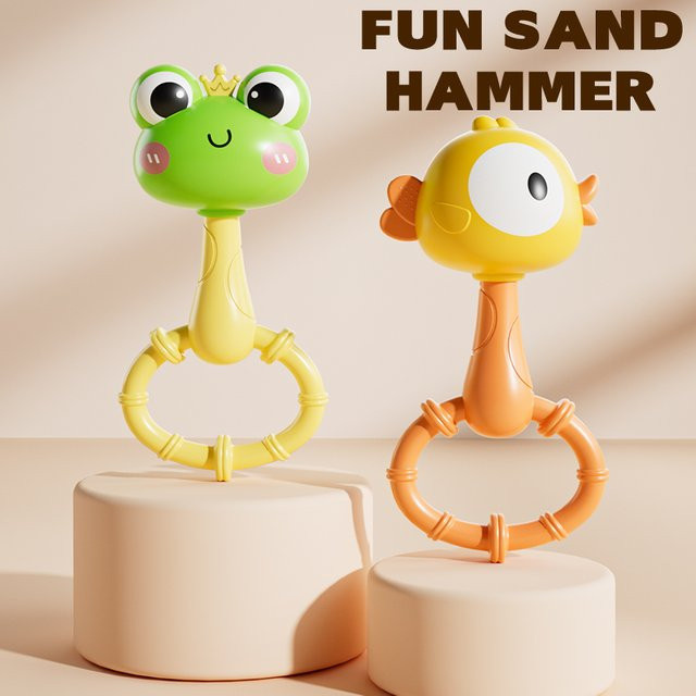 werein Hühnerfrosch-Handheld-Shaker, Glocken-Stick-Spielzeug, Gummi, Kunststoff - Bild 1