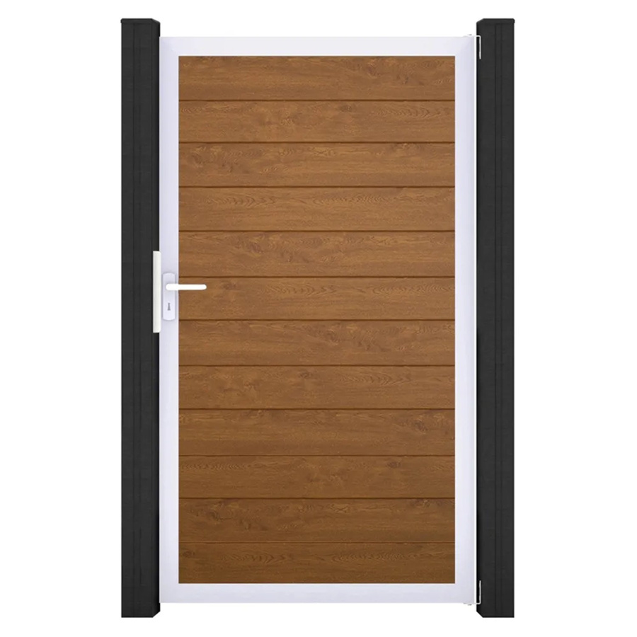 GroJa Tor Basicline Schmal 1-flügelig Golden Oak Rahmen EV1 B: 100 cm, H: 180 cm - Bild 2