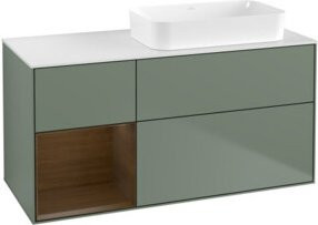 V&B Waschtischunterschrank Finion mit Wandbeleuchtung, Breite: 120 cm, Tiefe: 60 cm, Farbe: Lackiert - Bild 1