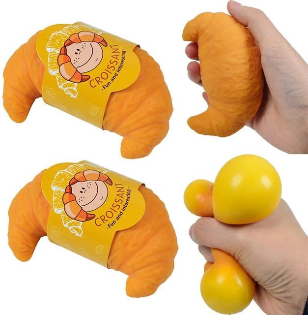 Kidsly Croissant-Spielzeug, Stressball, zum Kneifen und Quetschen - Bild 1