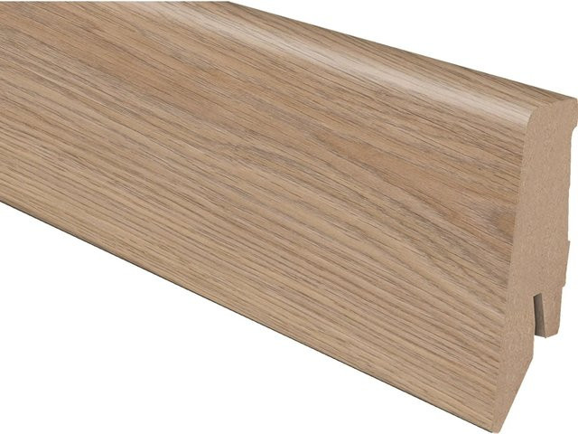 Sockelleiste K58C Historic Kronoflooring Eiche braun mit Kabelkanal aus MDF, H x B x T: 58 x 18 x 2600 mm - Bild 1