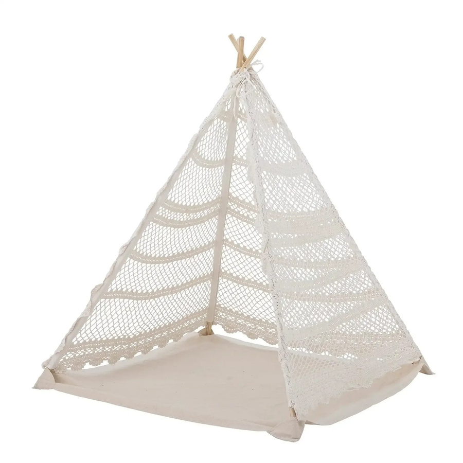 Bloomingville Mini Herle Kinder-Tipi, Baumwolle, beige, 100cm - Bild 1