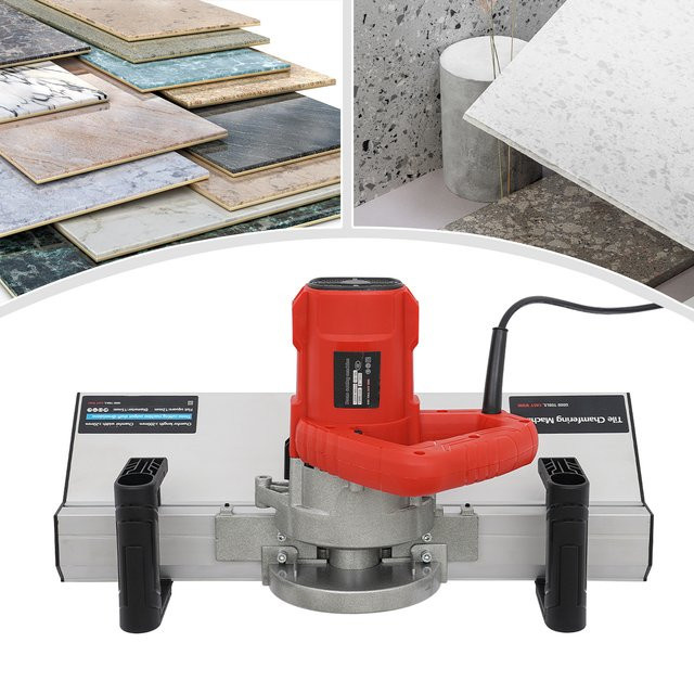 Fliesenabschrägungsmaschine 1200W mit Wasserkühlung und Wasserpumpe, 43-Grad-Winkel, 13000 U/min, Rot - Bild 1