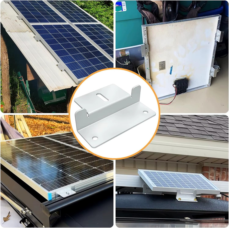 CP-SETUNO Solarpanel Montagehalterungs-Set aus Aluminium in Silber, 16/8/4-teiliges Z-Halterung-Set für Wohnmobile, Dächer und Boote - Bild 5