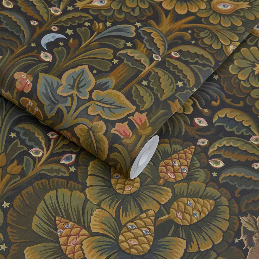 House of Hackney Tapete Moon Garden Midnight in Multicolour mit floralem Art Nouveau Design - Bild 2