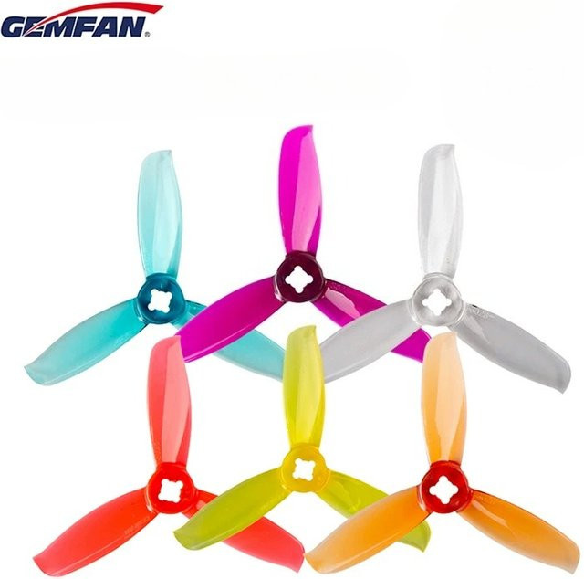 Gemfan Windancer 3028 3 Zoll 3-Blatt Propeller Set, 4 Stück/2 Paar, CW CCW FPV Mini-Propeller für 3-Zoll RC Racing Drohnen, Multicolour - Bild 1