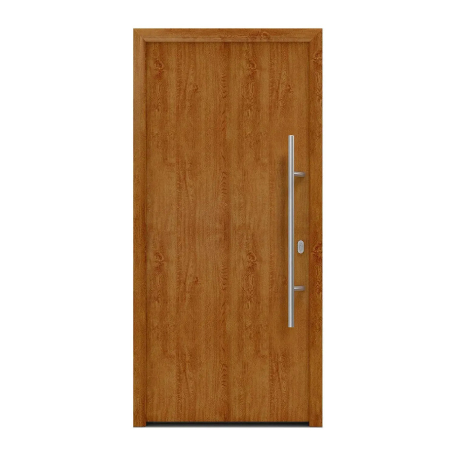 EcoStar Haustür Isopro IP 010 Golden Oak, Farbe: Braun/Gold, B: 110 cm, H: 210 cm, DIN Rechts - Bild 2