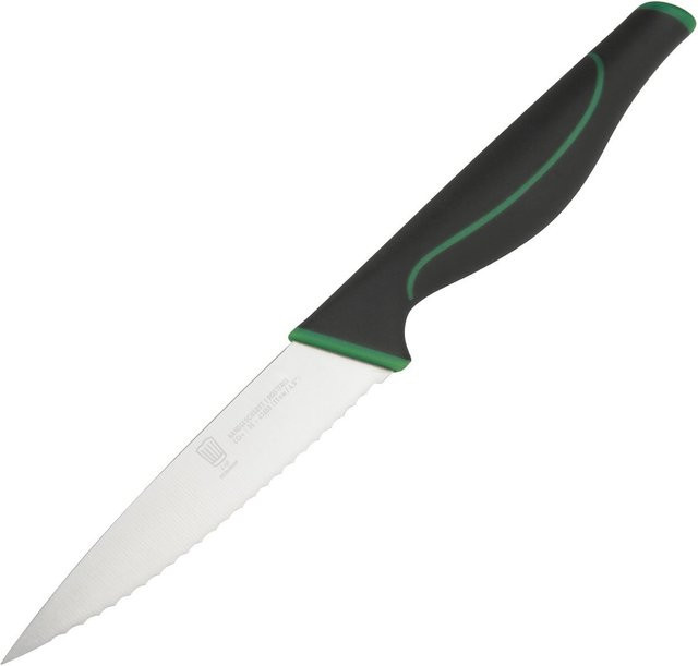 Fackelmann Chefkoch Bonn Brotmesser aus Edelstahl mit gezahnter Klinge, Schwarz-Grün, Länge: 11 cm - Bild 1