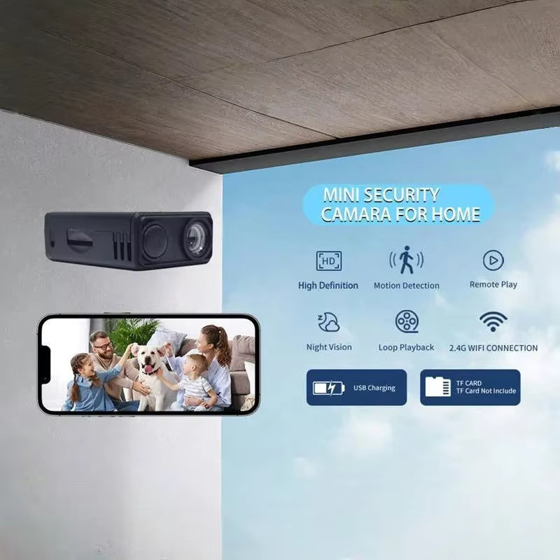 4K WLAN Camcorder mit Nachtsicht und Bewegungserkennung für die Innenraumüberwachung in Schwarz - Bild 6