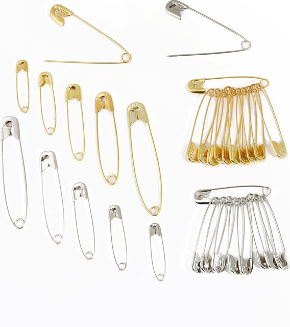 50 Stück Sicherheitsnadeln aus Eisen in Gold für Bekleidungsetiketten und DIY-Projekte - Bild 1