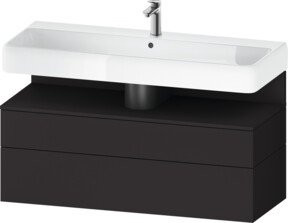Duravit Waschtischunterschrank Qatego in Grau Matt, B/T/H: 119 x 47 x 59 cm - Bild 1