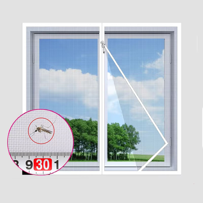CHARM HOME Anti-Mücken-Fenster mit Reißverschluss, selbstklebendes und transparentes Fensternetz in Weiß - Bild 2