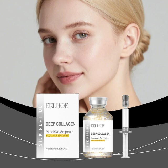 eelhoe Seidenpeptid Intensiv-Lifting-Ampulle Gesichtsserum mit Kollagen und Peptiden, Reife Haut - Bild 1