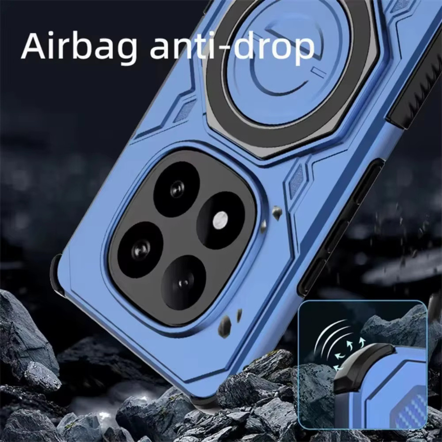 Xiaomi MagSafe Magnetische Schutzhülle mit Standfuß aus stoßfestem TPU für Redmi Note 15 14 Pro Plus 5G 14C 14R 15T 17 Pro Max in Grau und Blau - Bild 2