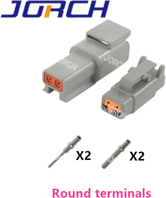 Jorch DTM 2-Pin Wasserdichter Elektrischer Steckverbinder DTM06-2S DTM04-2P mit Runden Anschlüssen in Grau - Bild 1