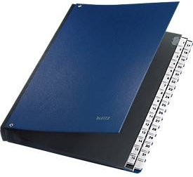 Leitz Pultordner für DIN A4 in Blau mit 31 nummerischen Fächern aus Graupappe - Bild 1
