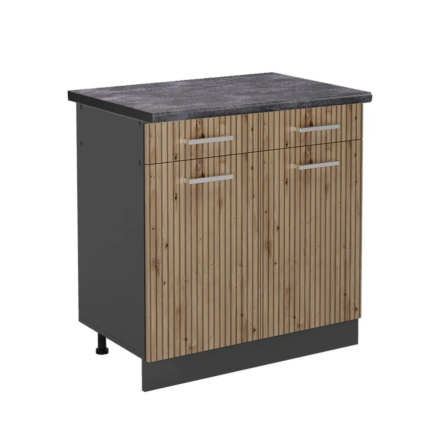 Vicco Küchenunterschrank R-Line Artisan-Eiche und Anthrazit, B/T/H: 80 x 60 x 81,6 cm - Bild 2