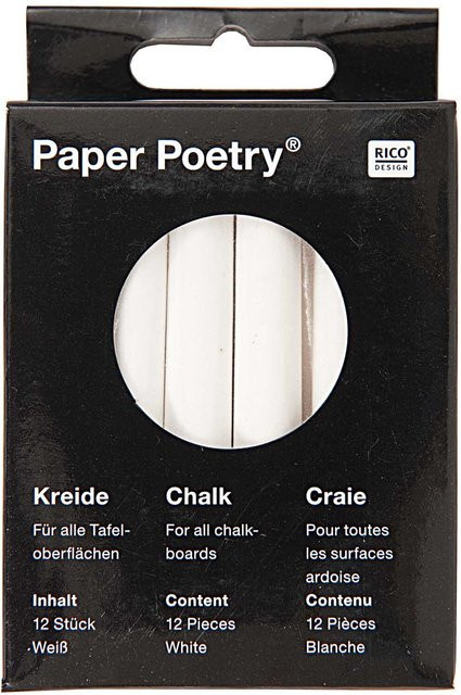 Rico Design Paper Poetry Kreide Weiß, 12 Stück - Bild 1