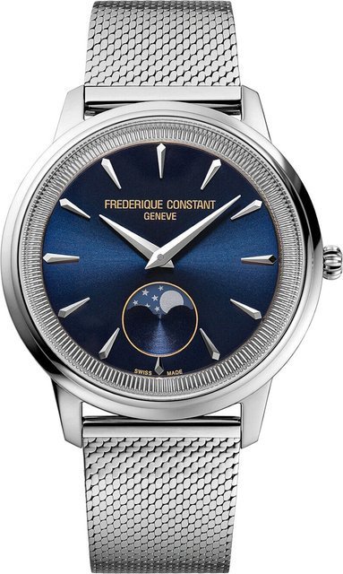 Frederique Constant Herrenuhr Moneta Moonphase, Edelstahl, Quarz, 37 mm - Bild 1
