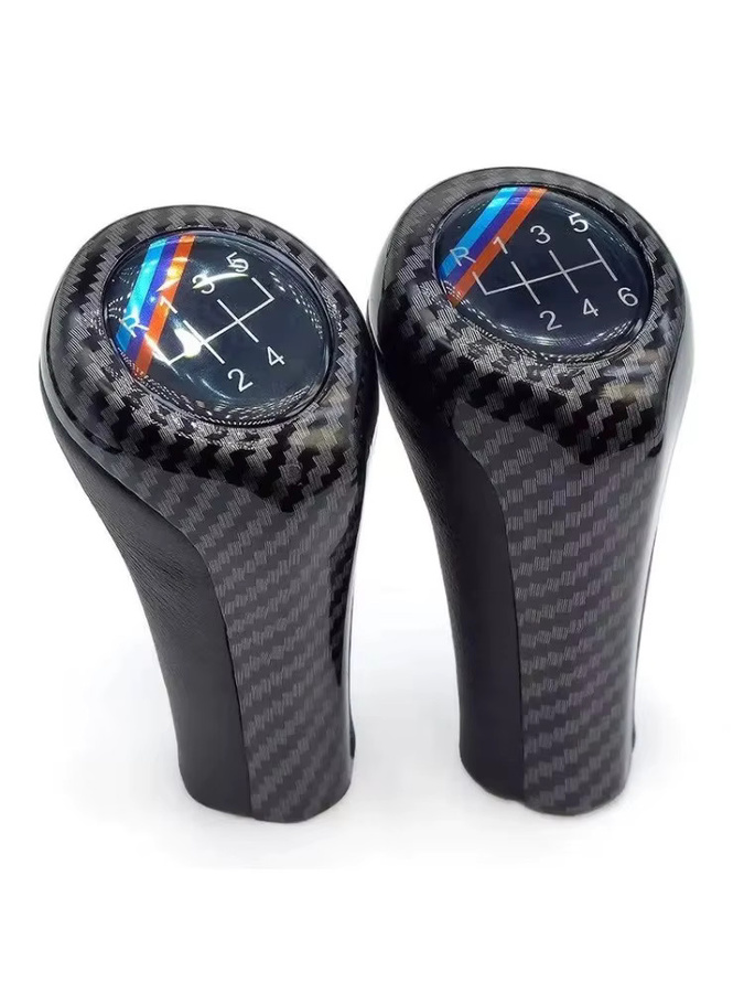 Carbon-Leder-Schaltknauf in Schwarz für BMW Modelle wie M3 M4 M5 X5 X6 und diverse E-Serien - Bild 5