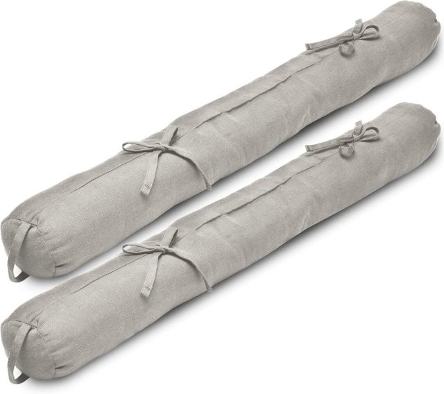 Beautissu Viento Zugluftstopper 2tlg Hellgrau B/H: 90 x 10 cm - Bild 1