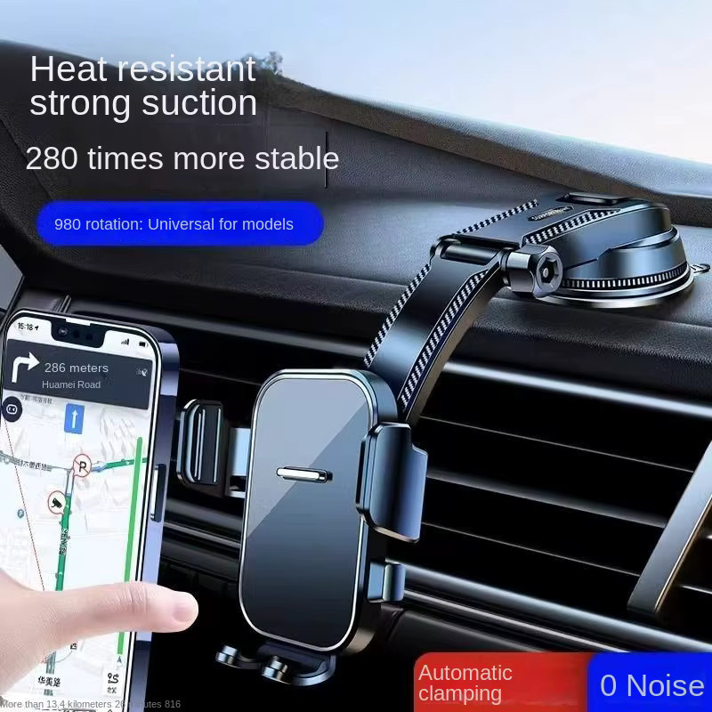 Universeller Auto-Handyhalter mit Saugnapf für Navigation in Schwarz - Bild 3