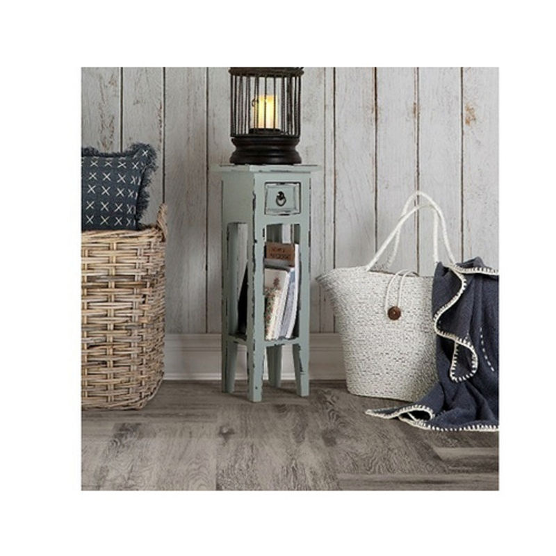 Beistelltisch PADEA aus Mahagoni-Holz in Grau, B/T/H: 25 x 25 x 67 cm - Bild 2