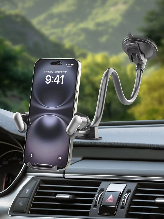 LRBH Auto-Handyhalterung in Purple mit Antivibrationsfunktion und Einhandbedienung für iPhone 17-14 und alle Smartphones - Bild 6
