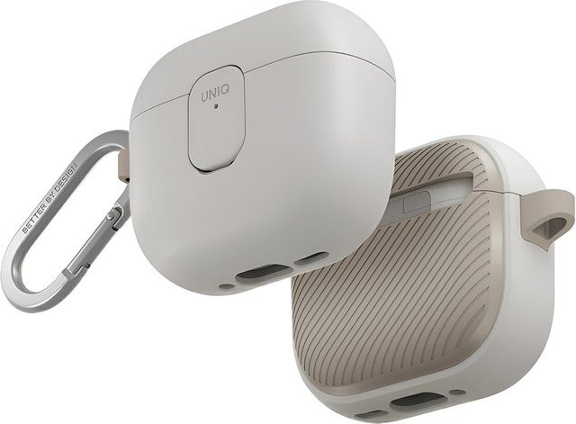 UNIQ Clyde Schutzhülle für Apple AirPods 4 in Beige Grau - Bild 1
