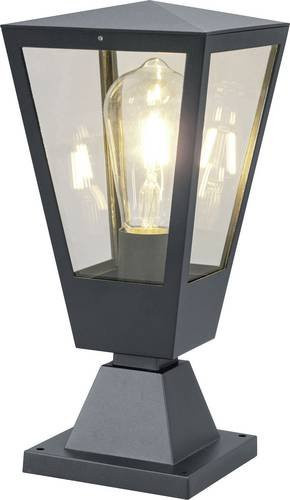 Brilliant 41016/63 Außensockelleuchte in Anthrazit mit transparentem Glas und Aluminiumgehäuse, LED E27 20W - Bild 1