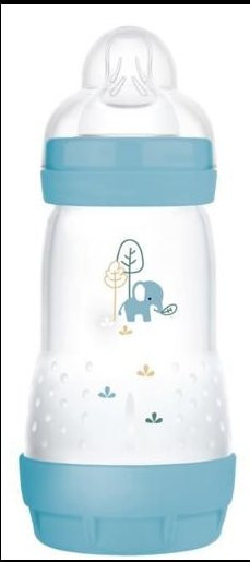 MAM Babyflasche mit Anti-Colic-Ventil und breitem Flaschenhals, Blau, 260 ml - Bild 1