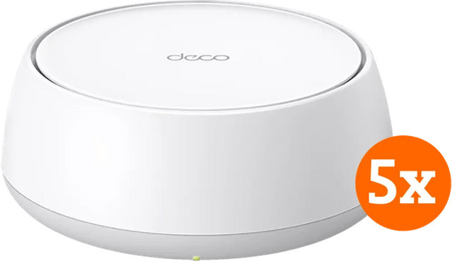TP-Link Deco BE25 WiFi 7 Dual-Band Mesh-System, 5er-Pack, Weiß - Bild 1