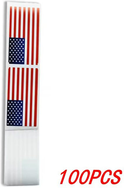 Binchi Outdoor Product Amerikanische Flaggen Aufkleber USA Patriotische Sticker in Mehrfarbig für Scrapbooking und Bürobedarf, 100 Stück - Bild 1