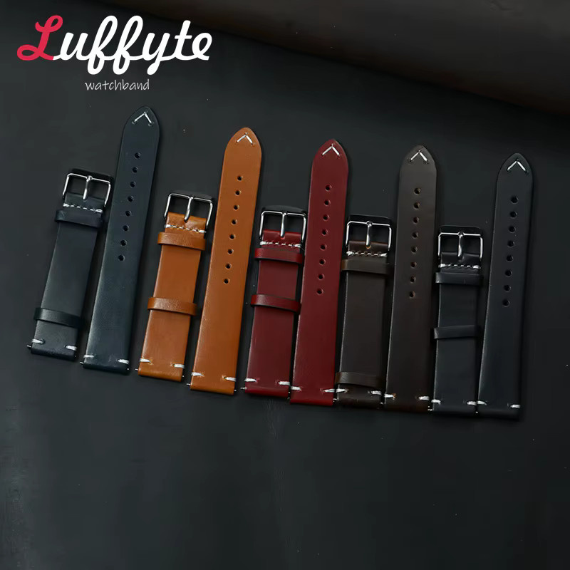 luffyte Uhrenarmband Leder, Schwarz, Herren - Bild 2