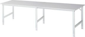 Rau Arbeitstisch Tom höhenverstellbar, Farbe: grau/weiß, B/T/H: 300 x 100 x 76 bis 108 cm - Bild 1