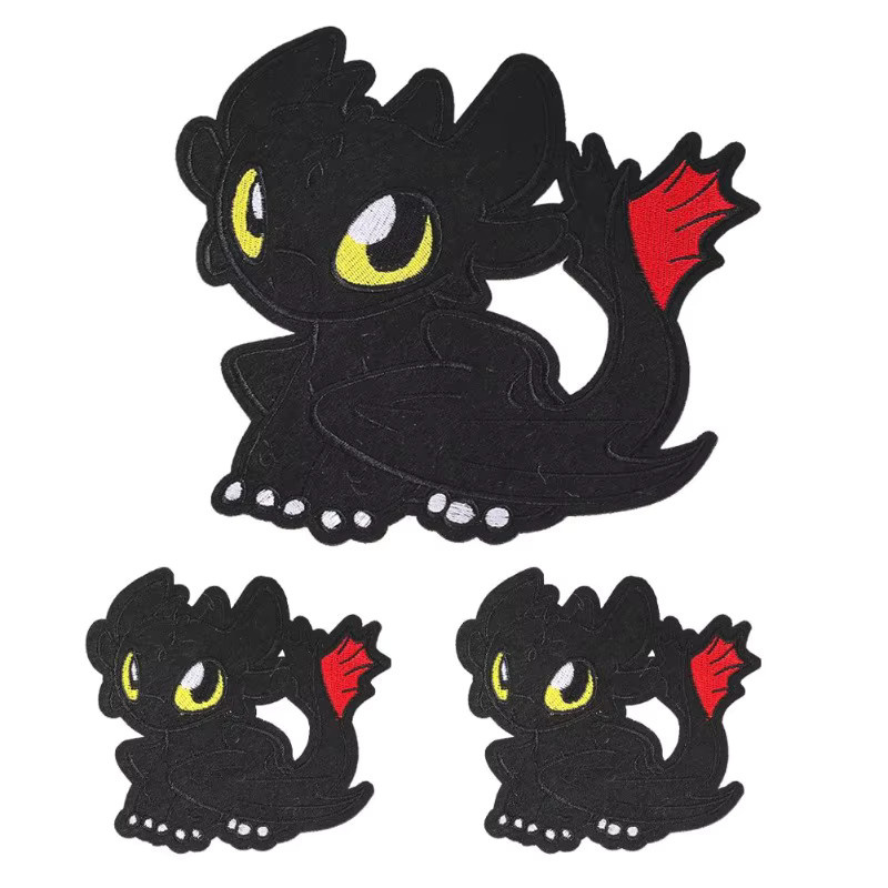 How to Train Your Dragon Toothless Aufnäher, selbstklebend, Cartoon-Motiv - Bild 5