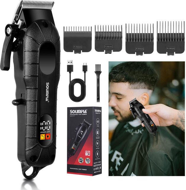 Solimpla Haarschneider für Männer, T-Blade-Trimmer, schwarz - Bild 1