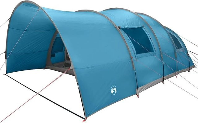 vidaXL Tunnelzelt mit Dach und Speicher in Blau, B/T/H: 710 x 460 x 245 cm - Bild 1