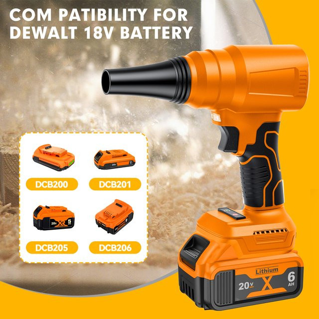 DEWALT Kabelloser Staubbläser für 18V Akku, Elektrischer Turbo-Jet-Handgebläse in Orange - Bild 1